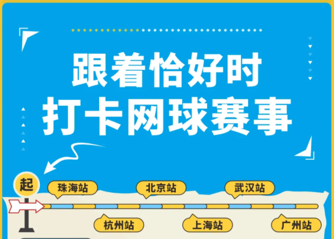 我们来了，跟着恰好时打卡网球赛事！